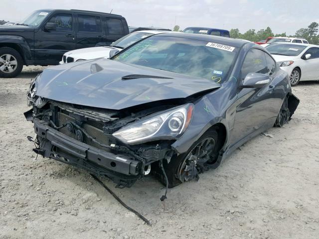 KMHHU6KJ4EU119696 - 2014 HYUNDAI GENESIS CO GRAY photo 2