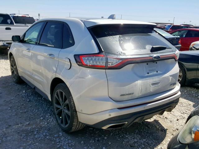 2FMPK4AP4FBB77293 - 2015 FORD EDGE SPORT WHITE photo 3