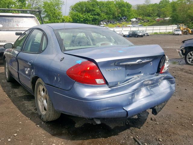 1FAFP55U9YG154150 - 2000 FORD TAURUS SES BLUE photo 3