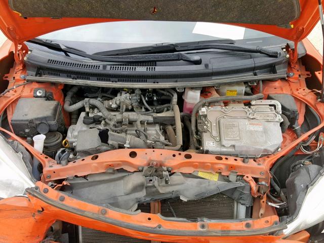 JTDKDTB35D1040452 - 2013 TOYOTA PRIUS C ORANGE photo 7