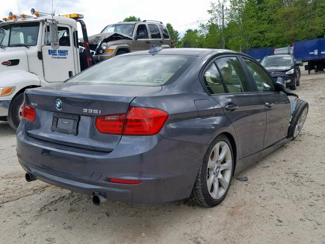 WBA3B9C59DF801030 - 2013 BMW 335 XI GRAY photo 4