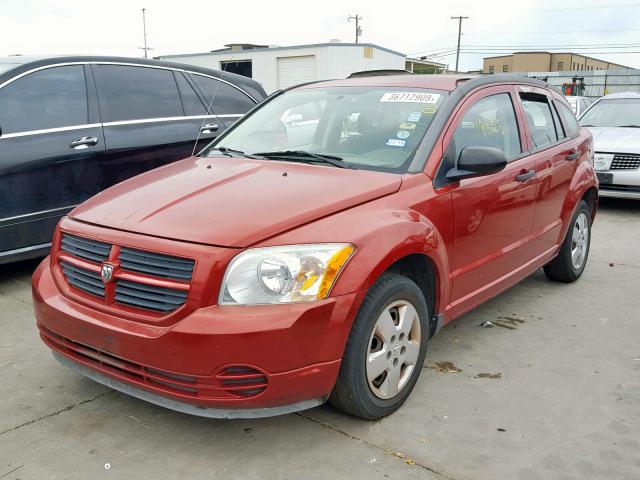 1B3HB28B97D137344 - 2007 DODGE CALIBER RED photo 2