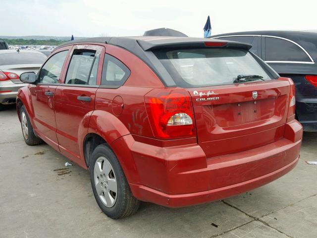 1B3HB28B97D137344 - 2007 DODGE CALIBER RED photo 3