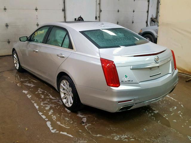 1G6AX5SX3E0196498 - 2014 CADILLAC CTS LUXURY SILVER photo 3