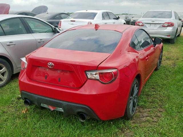JF1ZNAA13G9704467 - 2016 TOYOTA SCION FR-S RED photo 4