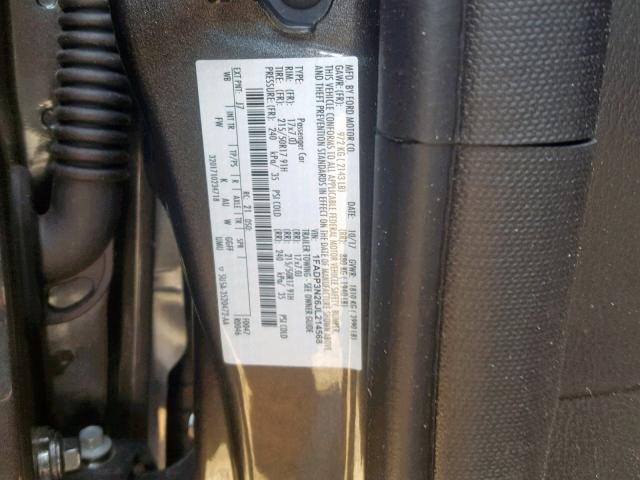 1FADP3N26JL214568 - 2018 FORD FOCUS TITA GRAY photo 10