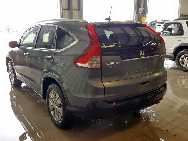 2HKRM4H71EH664306 - 2014 HONDA CR-V EXL GRAY photo 3