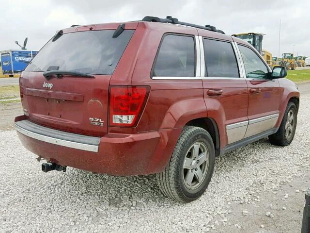 1J4HS58256C368790 - 2006 JEEP GRAND CHER RED photo 4