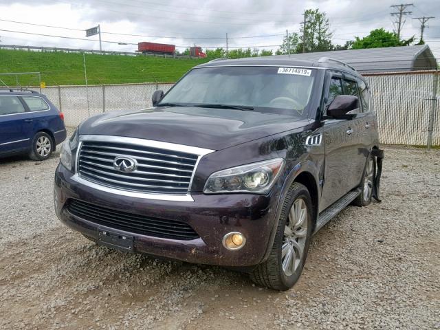 JN8AZ2NE6B9005460 - 2011 INFINITI QX56 BURGUNDY photo 2