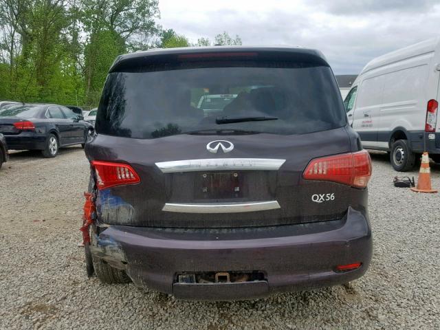 JN8AZ2NE6B9005460 - 2011 INFINITI QX56 BURGUNDY photo 9