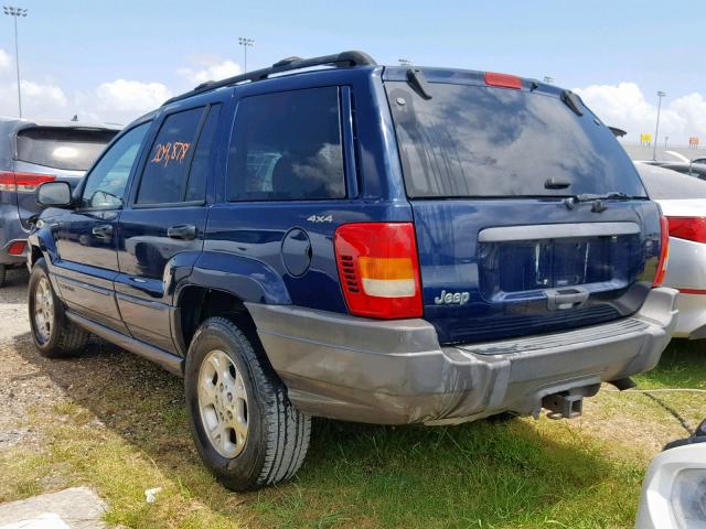 1J4GW48N41C505943 - 2001 JEEP GRAND CHER BLUE photo 3