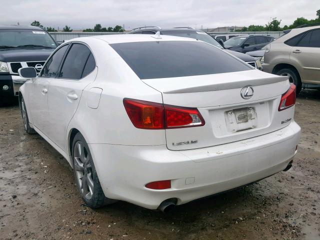 JTHBF5C21A2100100 - 2010 LEXUS IS 250 WHITE photo 3