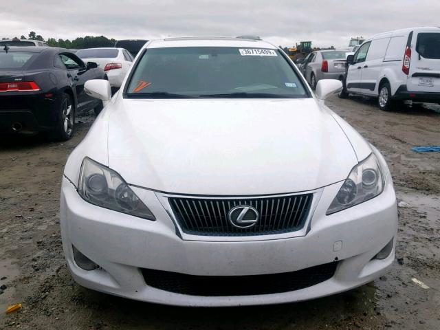 JTHBF5C21A2100100 - 2010 LEXUS IS 250 WHITE photo 9