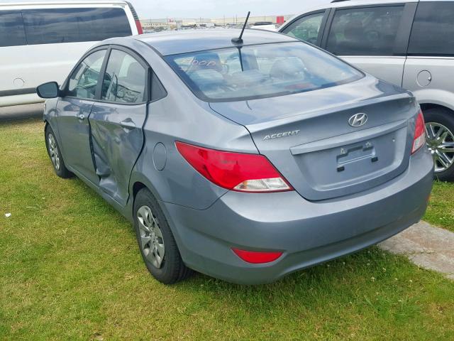 KMHCT4AE3HU353631 - 2017 HYUNDAI ACCENT SE GRAY photo 3