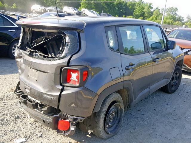 ZACCJBAB5JPJ36266 - 2018 JEEP RENEGADE S GRAY photo 4