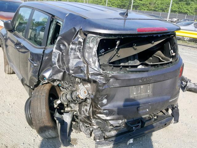 ZACCJBAB5JPJ36266 - 2018 JEEP RENEGADE S GRAY photo 9