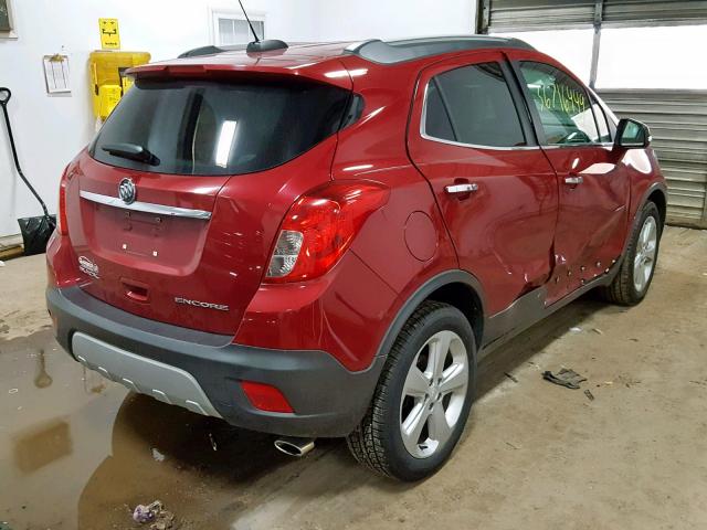 KL4CJCSB4FB169052 - 2015 BUICK ENCORE RED photo 4