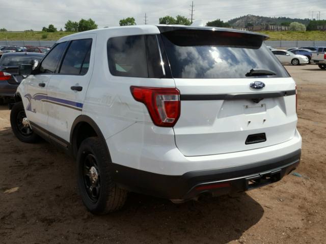 1FM5K8AR2GGB73754 - 2016 FORD EXPLORER P WHITE photo 3