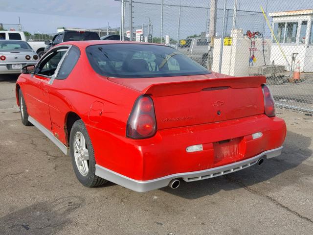 2G1WX15K719181815 - 2001 CHEVROLET MONTE CARL 红色 照片 3