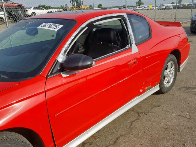 2G1WX15K719181815 - 2001 CHEVROLET MONTE CARL 红色 照片 9