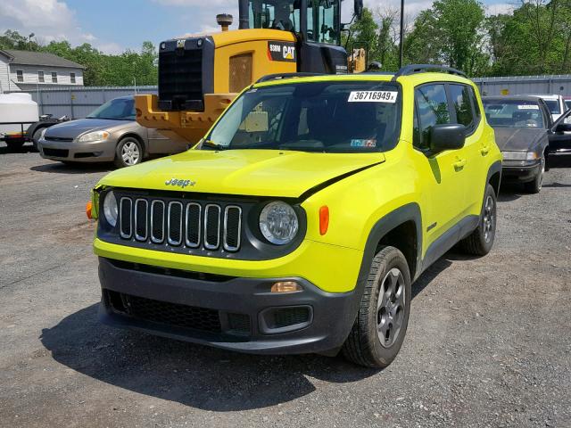 ZACCJBAB1HPF03466 - 2017 JEEP RENEGADE S GREEN photo 1