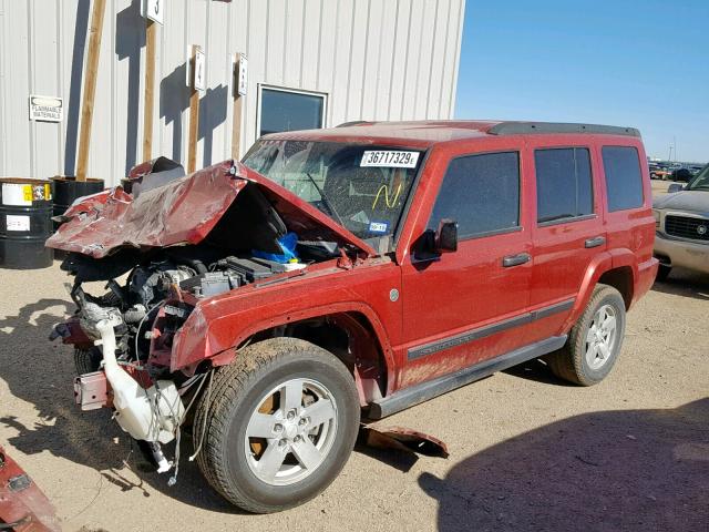 1J8HG48N36C247163 - 2006 JEEP COMMANDER RED photo 2