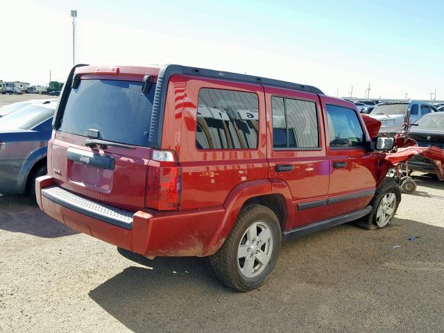 1J8HG48N36C247163 - 2006 JEEP COMMANDER RED photo 4
