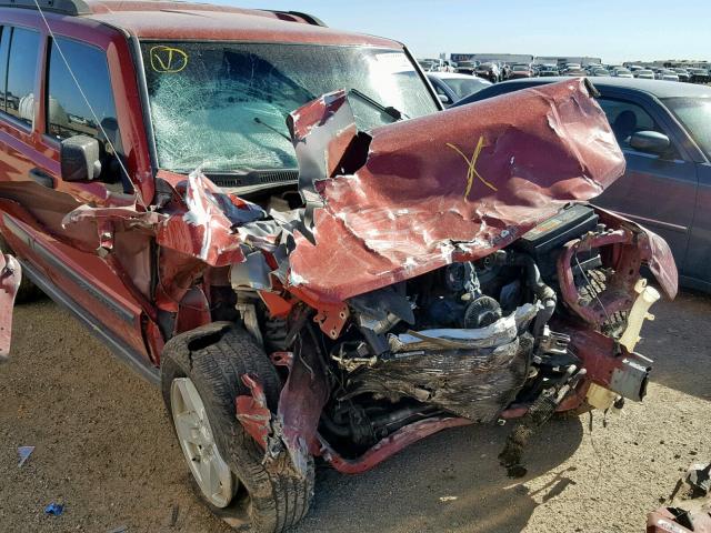 1J8HG48N36C247163 - 2006 JEEP COMMANDER RED photo 9