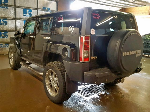 5GTEN13E398109712 - 2009 HUMMER H3 BLACK photo 3