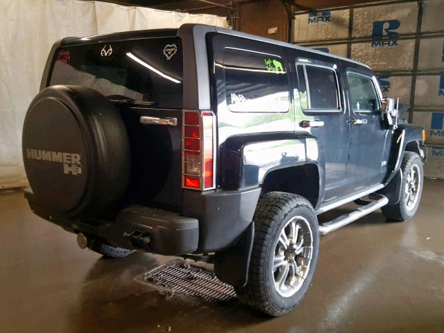 5GTEN13E398109712 - 2009 HUMMER H3 BLACK photo 4