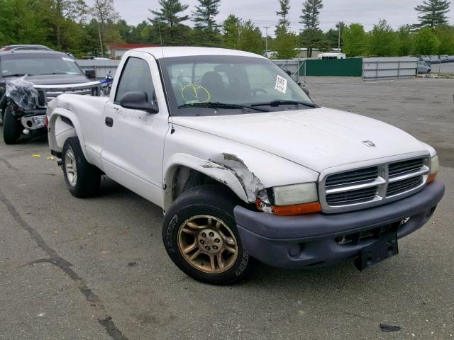 1D7FL16K74S561182 - 2004 DODGE DAKOTA SXT WHITE photo 1