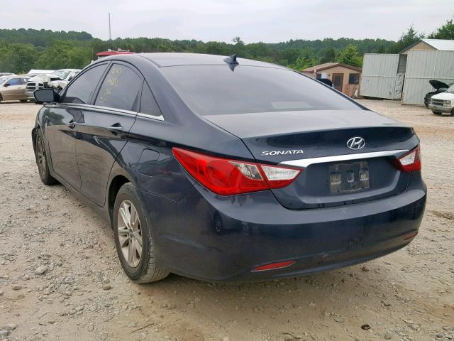 5NPEB4AC0CH502725 - 2012 HYUNDAI SONATA GLS BLACK photo 3