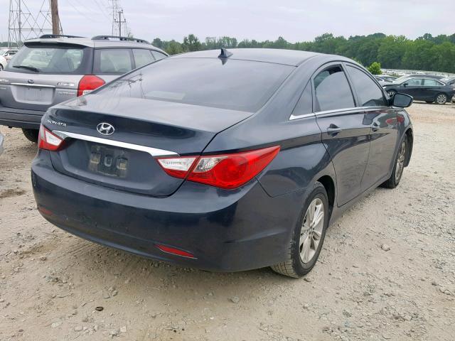 5NPEB4AC0CH502725 - 2012 HYUNDAI SONATA GLS BLACK photo 4