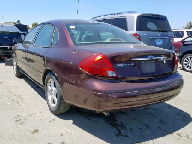 1FAFP55S6YG226372 - 2000 FORD TAURUS SES BURGUNDY photo 3