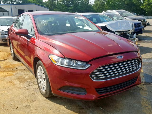 1FA6P0G74E5379982 - 2014 FORD FUSION S RED photo 1