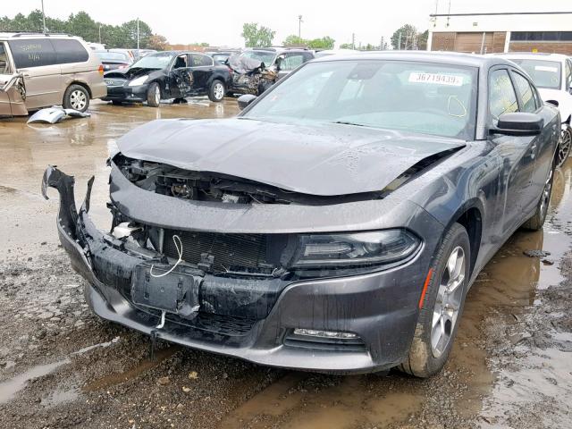 2C3CDXJG6FH817830 - 2015 DODGE CHARGER SX GRAY photo 2