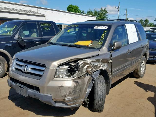 5FNYF18238B048442 - 2008 HONDA PILOT VP GRAY photo 2