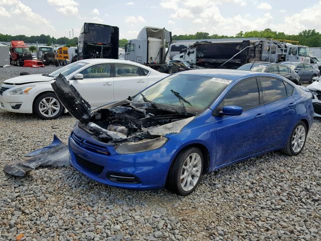 1C3CDFBA7DD709098 - 2013 DODGE DART SXT BLUE photo 2