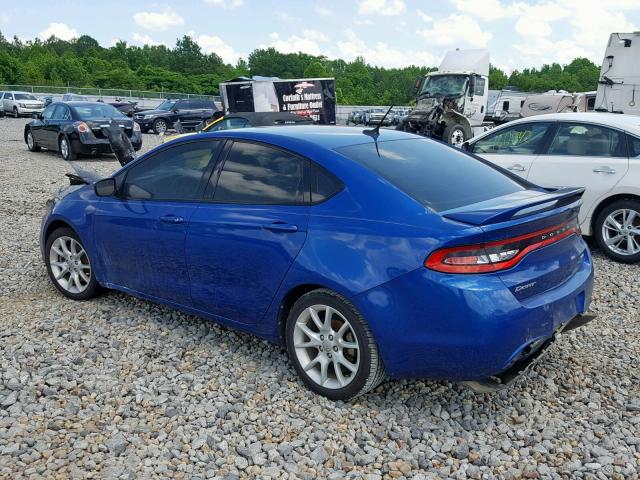 1C3CDFBA7DD709098 - 2013 DODGE DART SXT BLUE photo 3