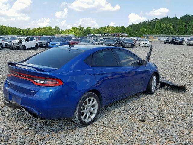 1C3CDFBA7DD709098 - 2013 DODGE DART SXT BLUE photo 4