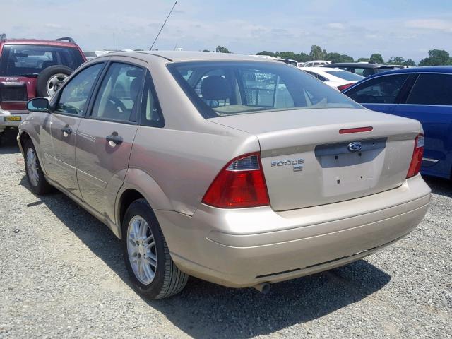 1FAFP34N57W267418 - 2007 FORD FOCUS ZX4 GOLD photo 3