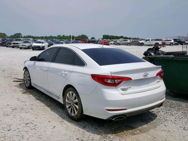 5NPE34AF1HH578355 - 2017 HYUNDAI SONATA SPO WHITE photo 3