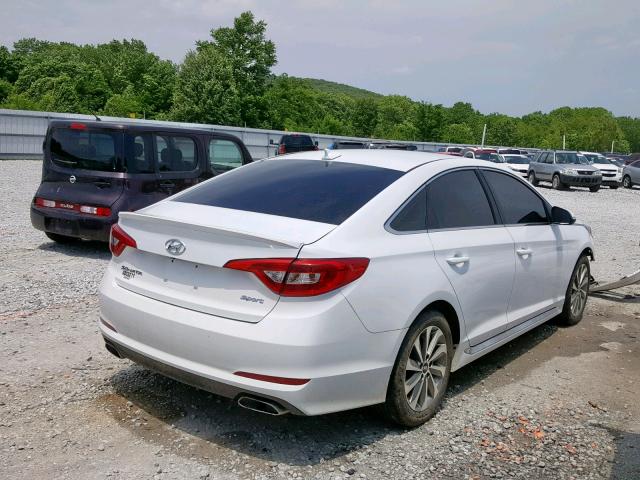 5NPE34AF1HH578355 - 2017 HYUNDAI SONATA SPO WHITE photo 4