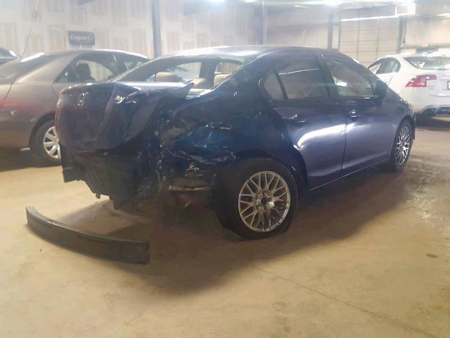 19XFB2F99CE318085 - 2012 HONDA CIVIC EXL BLUE photo 4