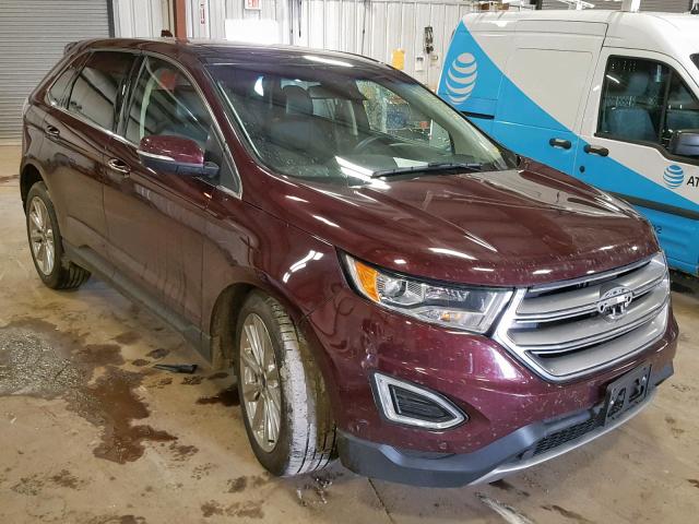 2FMPK4K88HBB84161 - 2017 FORD EDGE TITAN BURGUNDY photo 1