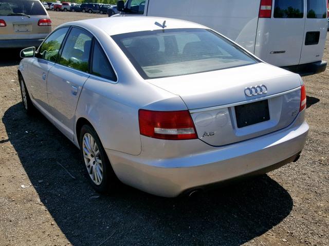 WAUDH74F66N163780 - 2006 AUDI A6 3.2 QUA SILVER photo 3