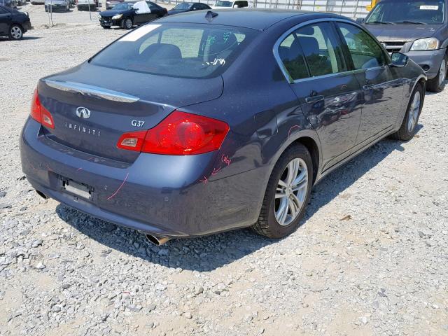 JN1CV6AP5AM200642 - 2010 INFINITI G37 BASE GRAY photo 4