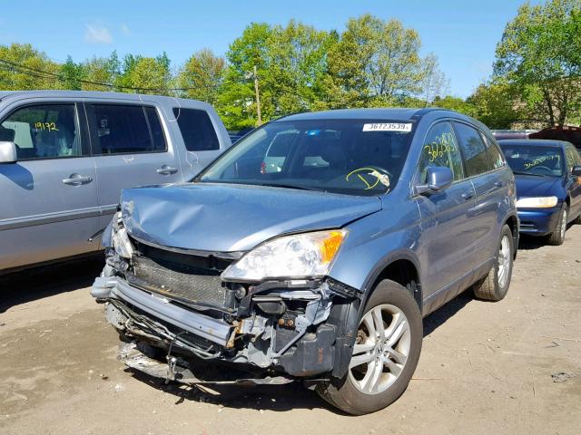 JHLRE4H70BC012252 - 2011 HONDA CR-V EXL BLUE photo 2