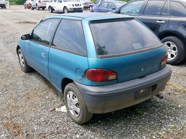 2C1MR2267V6757459 - 1997 GEO METRO BLUE photo 3