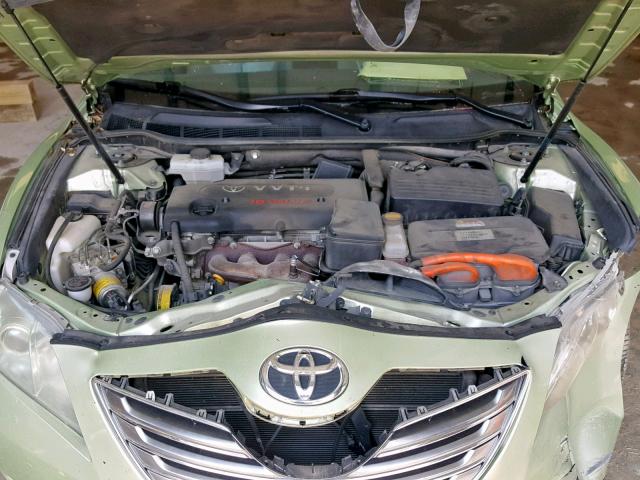 4T1BB46K89U063545 - 2009 TOYOTA CAMRY HYBR GREEN photo 7